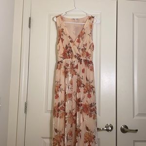 Baltic Born Lennon Cream Floral Velvet Maxi Dress  XLarge *New With Tags*